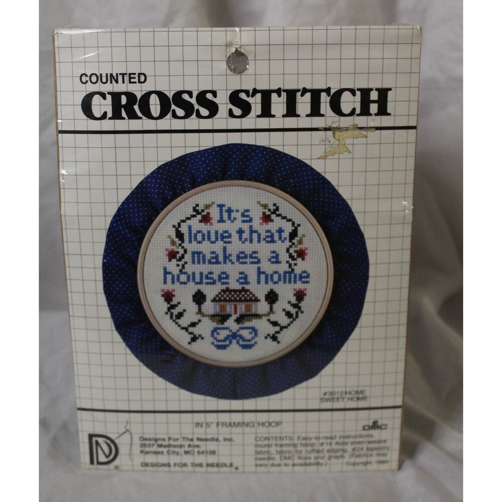 DESIGNS FOR THE NEEDLE LOVE MAKES A HOUSE A HOME COUNTED CROSS STITCH KIT CRAFT